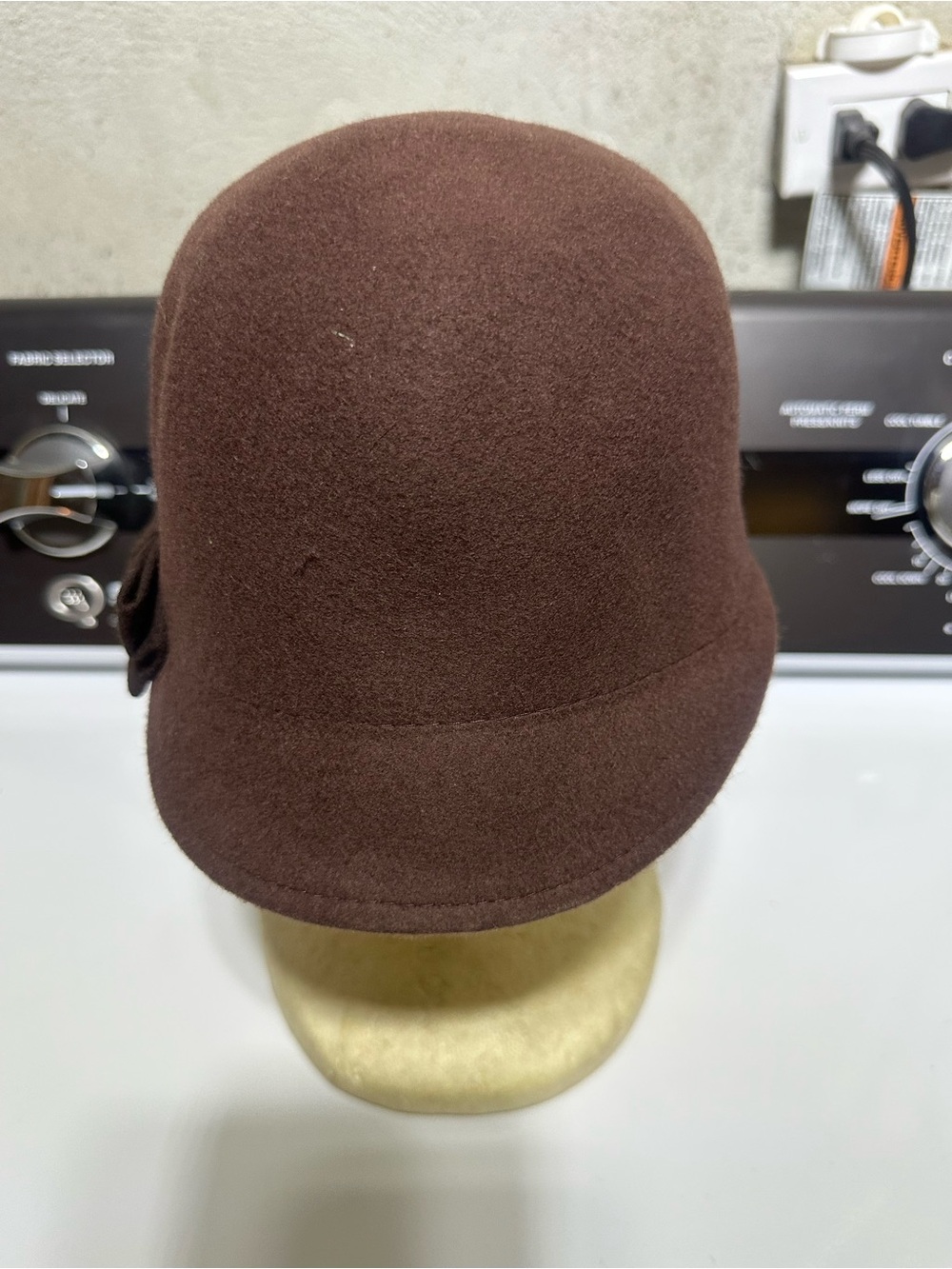 Men's Brown Wool Felt Cloche Hat